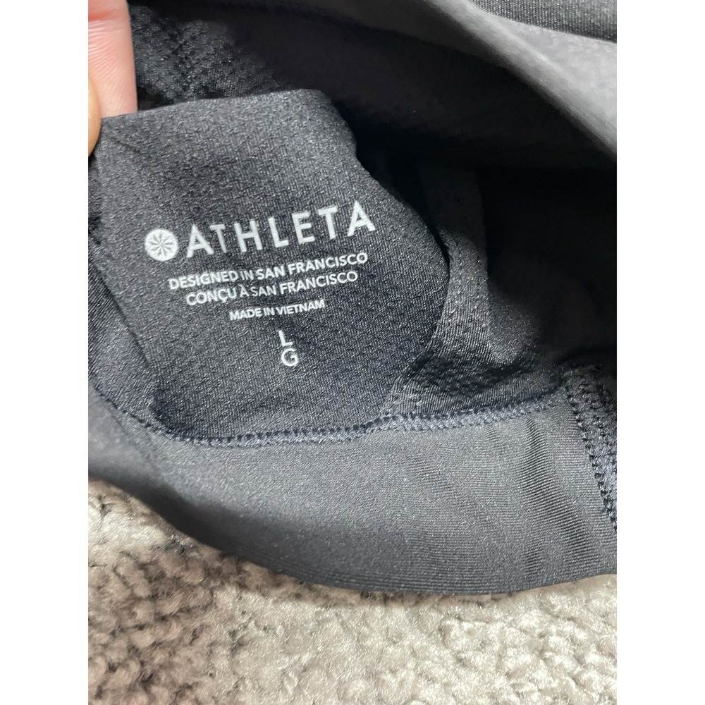 Athelta 2-in-1 Ultimate Support‎ Top Black with Built In Bra NWT Large A-C - Picture 3 of 5